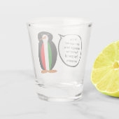Italian Talking Ms Penguin Personalized  Schnapsglas (Rückseite)