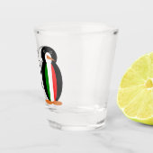 Italian Talking Ms Penguin Personalized  Schnapsglas (Rechts)