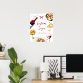 Italian That's Amore Bridal Shower Custom Sign Poster (Heimbüro)