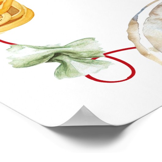 Italian That's Amore Bridal Shower Welcome Sign Poster (Ecke)