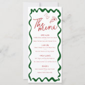Italian Thats Amore Pizza Bridal Shower Menu Card (Vorderseite)
