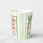 Italian Theme Baby Shower Green Bow Pappbecher (Rechts)