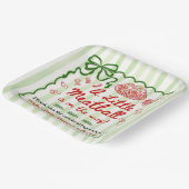 Italian Theme Baby Shower Green Bow Pappteller (Gewinkelt)