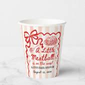 Italian Theme Baby Shower Red Bow Pappbecher (Vorderseite)