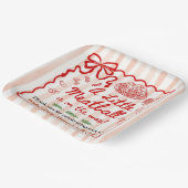 Italian Theme Baby Shower Red Bow Pappteller (Gewinkelt)