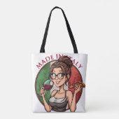 Italian Themed Tote Tasche (Rückseite)