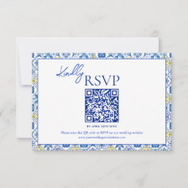 Italian Tiles La Dolce Vita Destination Wedding  RSVP Karte