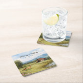 Italian Tuscan Countryside Wedding  Rechteckiger Pappuntersetzer (Vor Ort)