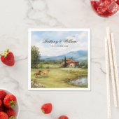 Italian Tuscan Countryside Wedding Serviette (Beispiel)