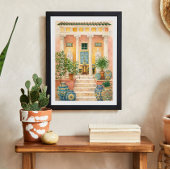 Italian Villa Patio with Classical Columns Poster