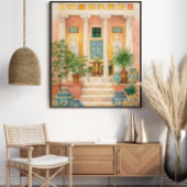 Italian Villa Patio with Classical Columns Poster