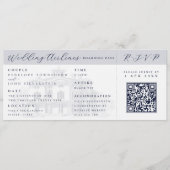Italian Villa Plane Ticket Destination Wedding  Einladung (Vorderseite)