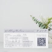 Italian Villa Plane Ticket Destination Wedding  Einladung (Stehend Vorderseite)