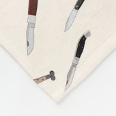 Italian Vintage Knives Illustrated Pattern Fleece  (Ecke)