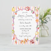 Italian Watercolor Rustic Bridal Shower Invitation Einladung (Stehend Vorderseite)