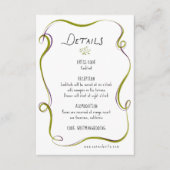Italian Watercolor Rustic Wedding Reception Begleitkarte (Vorderseite)