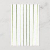 Italian Watercolor Rustic Wedding Reception Begleitkarte (Rückseite)