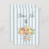 Italian Watercolor Rustic Wedding Table Number RSVP Karte (Vorne/Hinten)