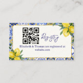 Italian watercolor tiles with lemon Bridal Shower Begleitkarte (Vorderseite)