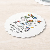 Italian Wedding Hand Drawn Amalfi Coast Modern Untersetzer (angewinkelt)