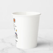 Italian Wedding Whimsical Hand Drawn Amalfi Coast  Pappbecher (Links)