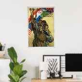 Italian WWII Propaganda Poster Allied Support Art (Heimbüro)