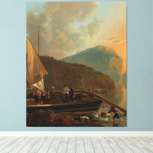 Italianate River Landscape, Adam Pijnacker, c. 165 Leinwanddruck (Insitu (Holzboden))