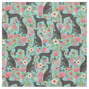 Italianische Windhund-Gewebe Vintage Blumenzange Stoff