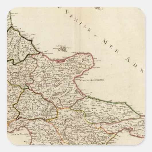 Italien 10 quadratischer aufkleber (Vorderseite)