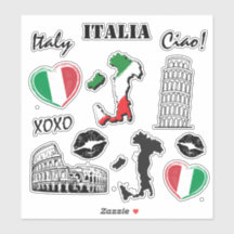 Italien 12pc Variety Sticker Pack