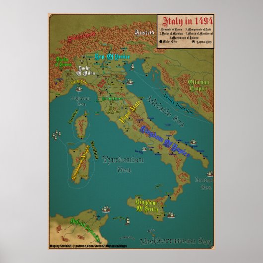 Italien 1494 poster (Vorne)