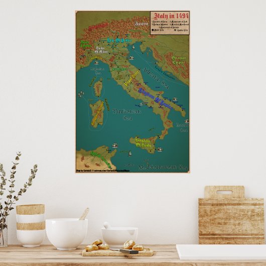 Italien 1494 poster (Küche)