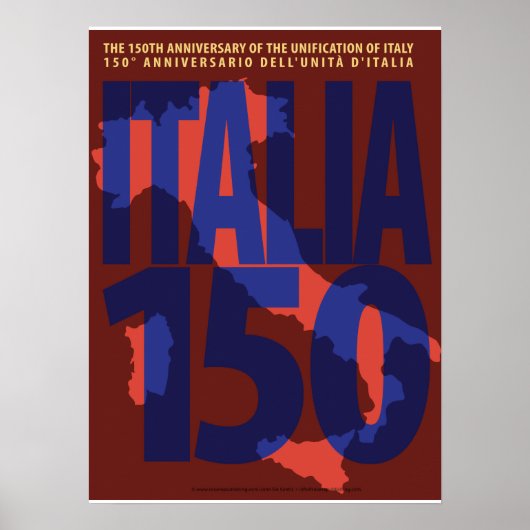 Italien 150 Jahre Jahrestag des Unification Poster (Vorne)