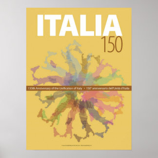 Italien 150 Jahre Vereinigung Poster