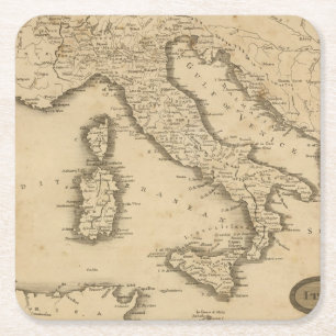Italien 18 rechteckiger pappuntersetzer