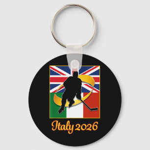 Italien 2026 Eishockey Vereinigtes Königreich Ital Schlüsselanhänger