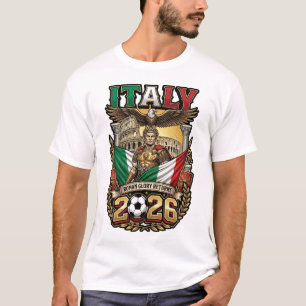 Italien 2026 Personalisiertes Fußball-Fan-T-Shirt  T-Shirt