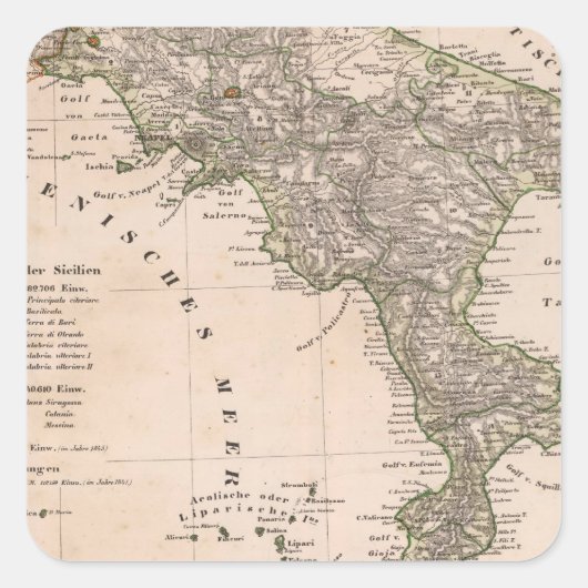 Italien 22 quadratischer aufkleber (Vorderseite)