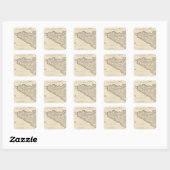 Italien 2 quadratischer aufkleber (Blatt)