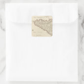 Italien 2 quadratischer aufkleber (Tasche)