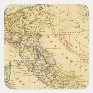 Italien 4 quadratischer aufkleber