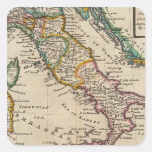 Italien 9 quadratischer aufkleber