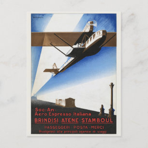 Italien Airline Vintage Poster 1924 Postkarte