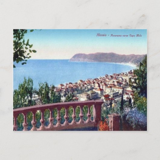 Italien, Alassio, Bucht und Stadt Postkarte (Vorderseite)