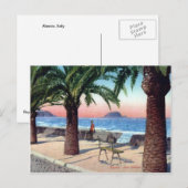 Italien, Alassio Esplanade Postkarte (Vorne/Hinten)