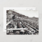 Italien, Alassio, Umbrellas am Strand Postkarte (Vorne/Hinten)