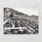 Italien, Alassio, Umbrellas am Strand Postkarte (Vorderseite)