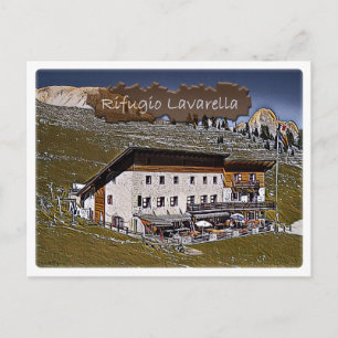 Italien - Almhütte Lavarella - Dolomiti - Postkarte