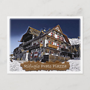 Italien - Almhütte Prato Piazza - Dolomiti - Postkarte