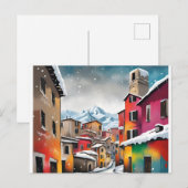 Italien, Alpes, Winterweihnachtskarte 2008 Postkarte (Vorne/Hinten)